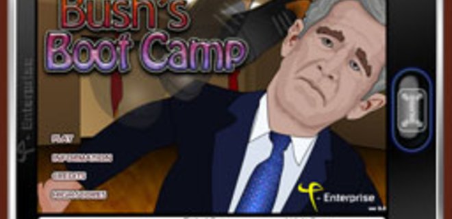 В Интернете появилась игра по защите Буша от ботинок - Фото