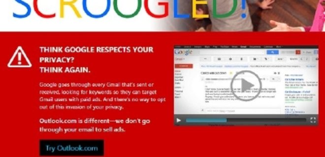 Microsoft запустила рекламную кампанию против Google Gmail - Фото