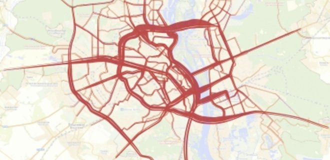 Яндекс назвал самые загруженные дороги Киева - Фото