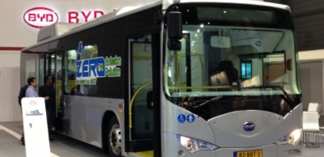 BYD представил электрический автобус - Фото