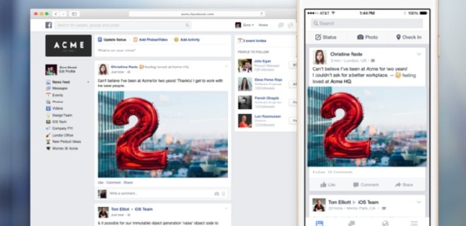 Facebook запустил социальную сеть для офисных работников - Фото