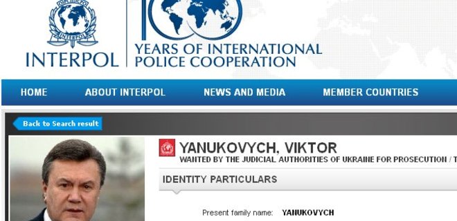 За что на самом деле Интерпол ищет Виктора  Януковича  - Фото