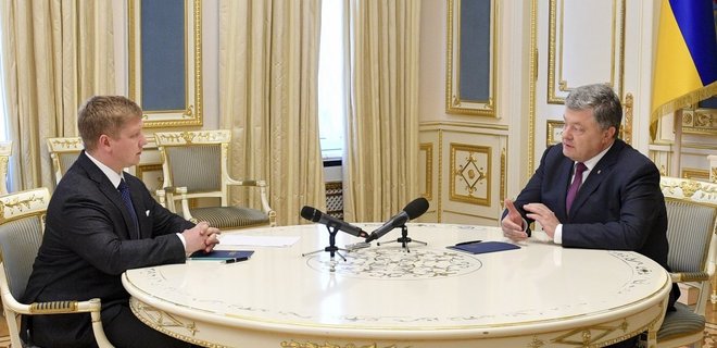 Коболев рассказал Порошенко о взыскании долга с Газпрома - Фото