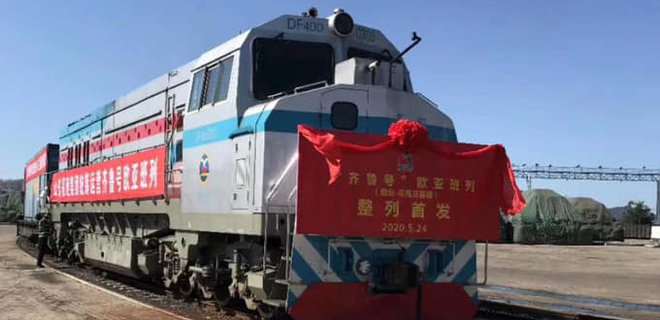 В ​​Киев прибыл первый контейнерный поезд из Китая по новому маршруту - Фото