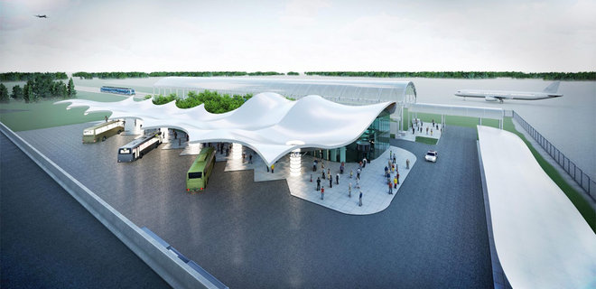В аэропорту Борисполь построят футуристическую автостанцию: фото - Фото