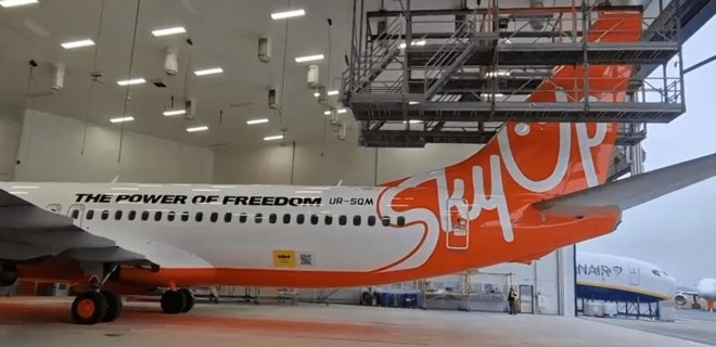 Авіакомпанія SkyUp стала партнером United24. Презентувала брендований літак – відео - Фото